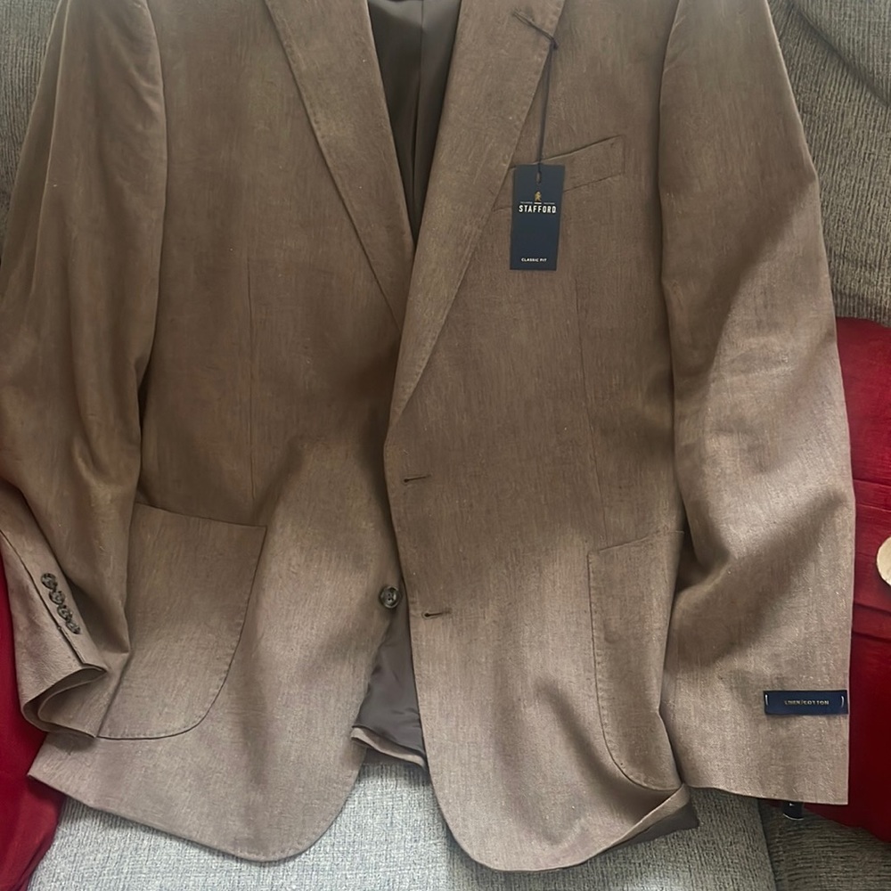 Brand new linen sport coat men 48L